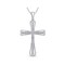 Gem And Harmony 1/10 Carat (ctw J-K I2-I3) Diamond Cross Pendant Necklace in Sterling Silver with Chain